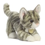 9 Inch Miyoni Tots Grey Tabby Kitten Plush - By Aurora World