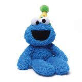 Sesame Street Birthday Cookie Monster Plush - By Gund